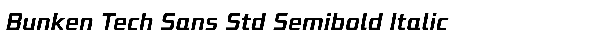 Bunken Tech Sans Std Semibold Italic image